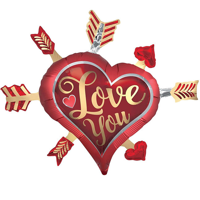 Balon foliowy z helem, serce, Anagram, 71cm - Love You