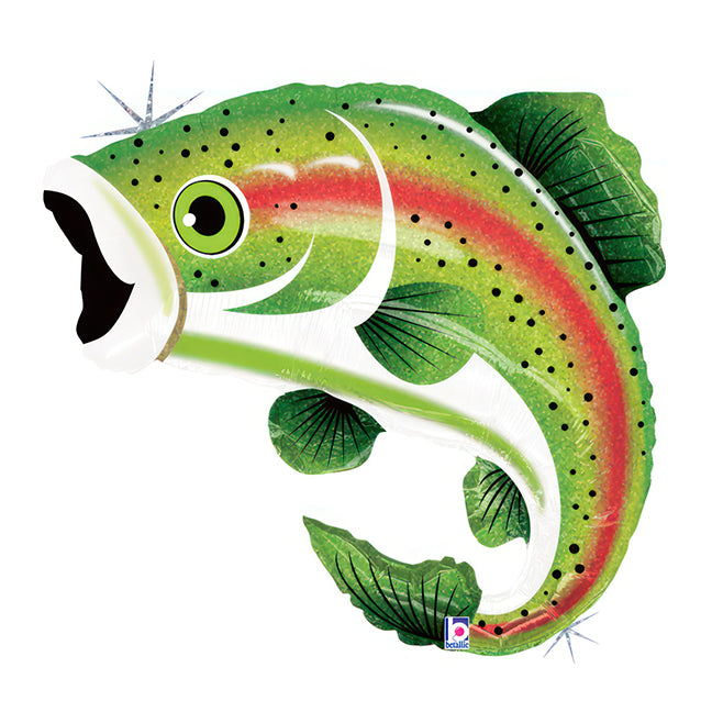 Balon foliowy z helem, pstrąg, Grabo, 41cm - Rainbow Trout