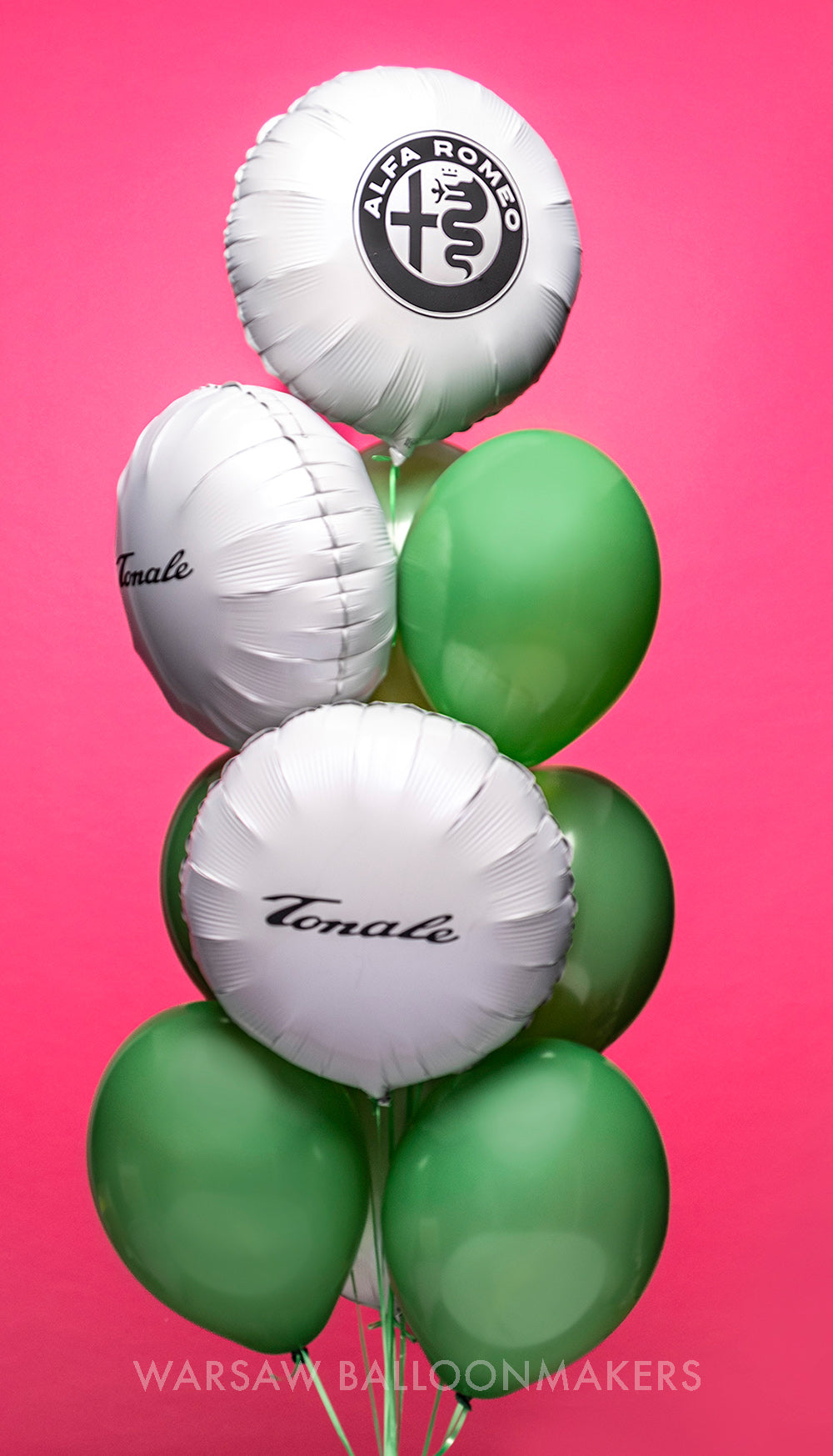 Balony z nadrukiem reklamowym Alfa Romeo i dostawą w Warszawie