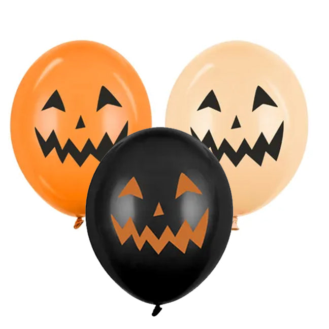 Balon lateksowy z helem, mix, PartyDeco, 30cm - Dynia / sztuka