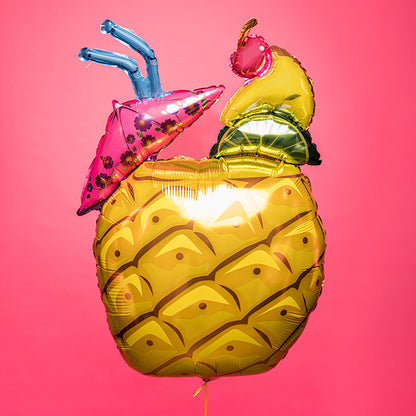 Balon foliowy z helem, Grabo, Ananas, 94cm - Tropical Drink