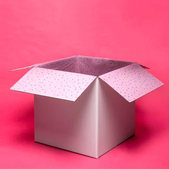 Karton prezentowy, pudełko box, 52x52cm - z bibułką i wstążką dekoracyjną