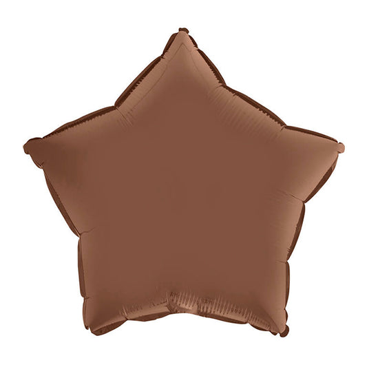 Balon foliowy z helem, czekoladowy, brązowy, Grabo, 45cm - Gwiazdka