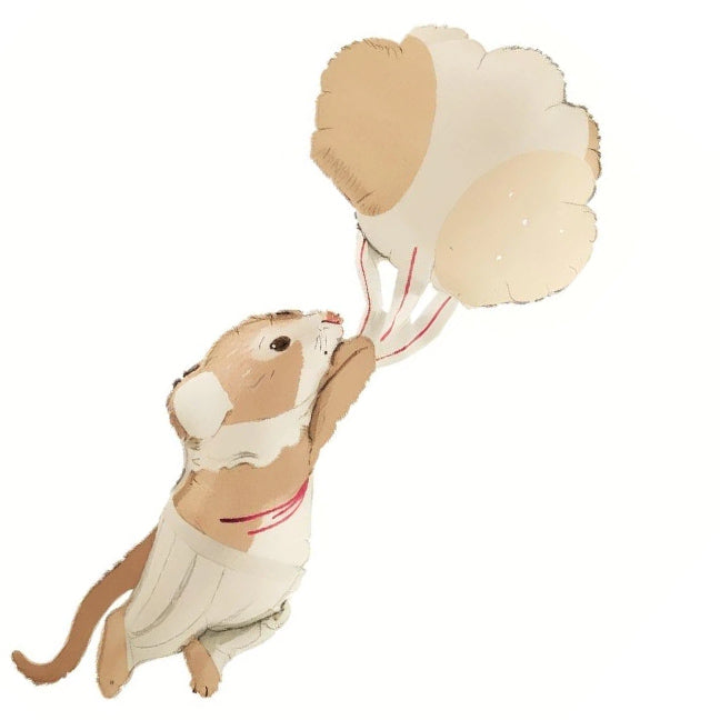 Balon foliowy z helem, mouse, PartyDeco, 104cm - Myszka z balonami