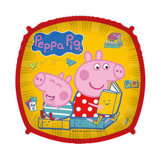 Balon foliowy z helem, kwadratowy, Procos, 43cm - Peppa Pig