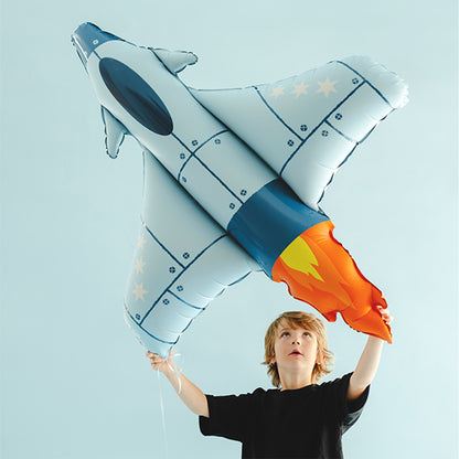 Balon foliowy odrzutowiec z helem, PartyDeco, 114 cm