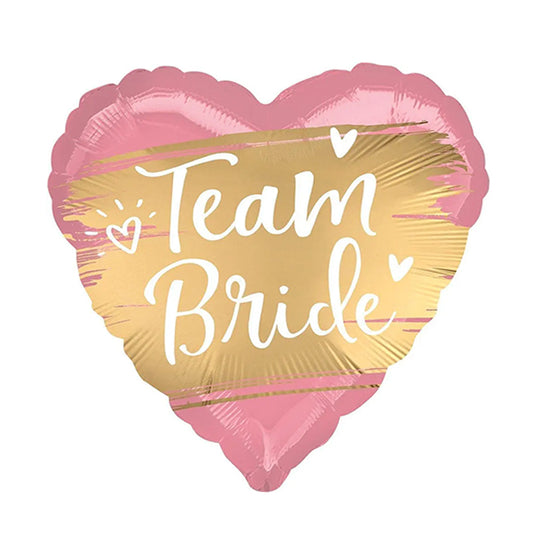 Balon foliowy z helem Serce, Anagram, 45cm - Team Bride