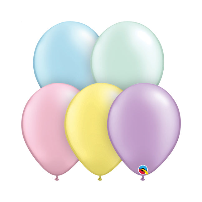 Balon lateksowy z helem, QL, metalik pastelowy mix, cena za sztukę - Warsaw balloonmakers