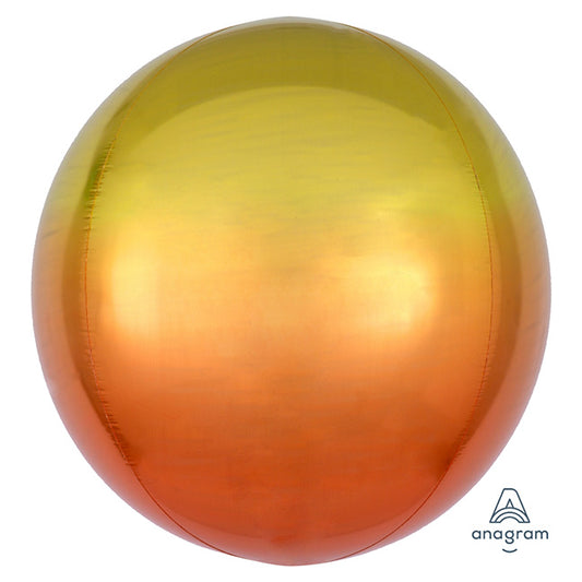 Balon foliowy z helem Kula ombre, AM, żółty- pomarańczowy - Warsaw balloonmakers