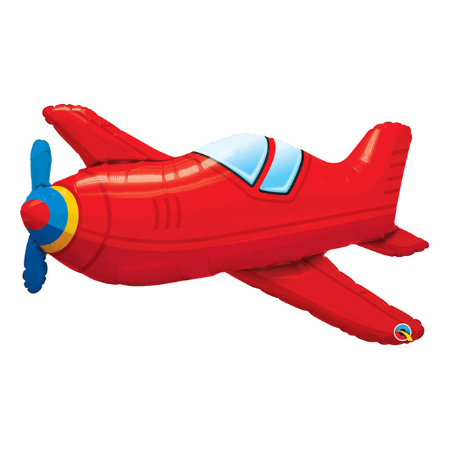 Balon foliowy z helem samolot, czerwony QL, 91cm - Warsaw balloonmakers