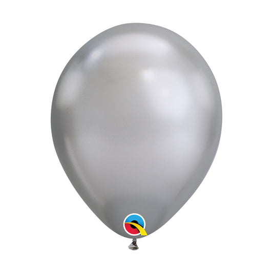 Balon lateksowy z helem, QL, chrom srebrny - Warsaw balloonmakers
