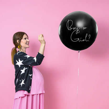 Balon gigant lateksowy z helem "Boy or girl", dziewczynka, PD, 1m - Warsaw balloonmakers