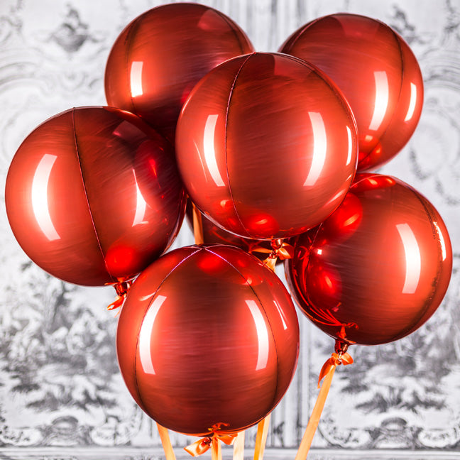 Balon foliowy z helem kula orbz, AM, pomarańczowy - Warsaw balloonmakers