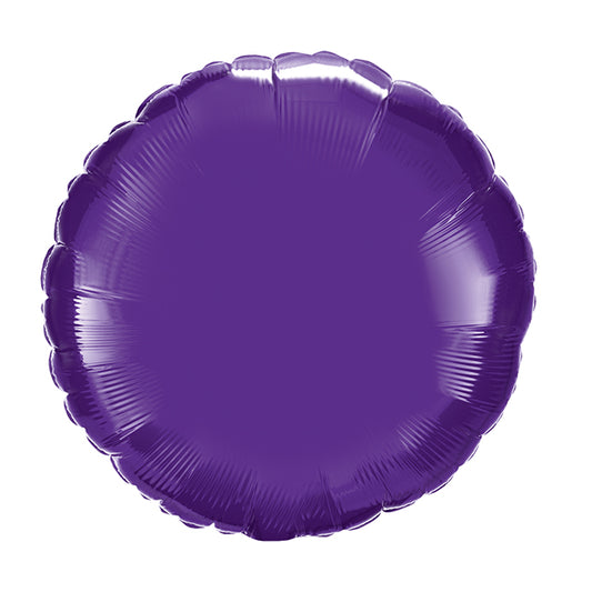 Balon foliowy z helem, fioletowy, 45cm - Okrągły