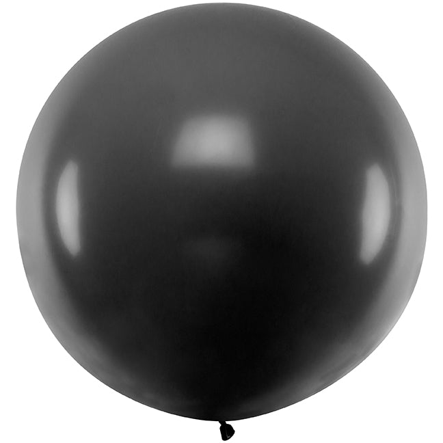 Balon gigant lateksowy z helem, PD, Pastel Black, 1m - Warsaw balloonmakers