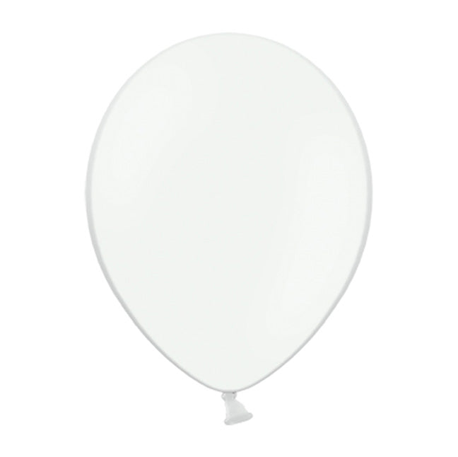 Balon lateksowy z helem, PD, Pastel Biały - Warsaw balloonmakers