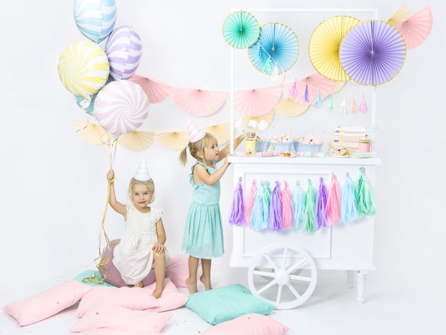 Balon foliowy z helem okrągły cukierek, różowy, 45cm - Warsaw balloonmakers