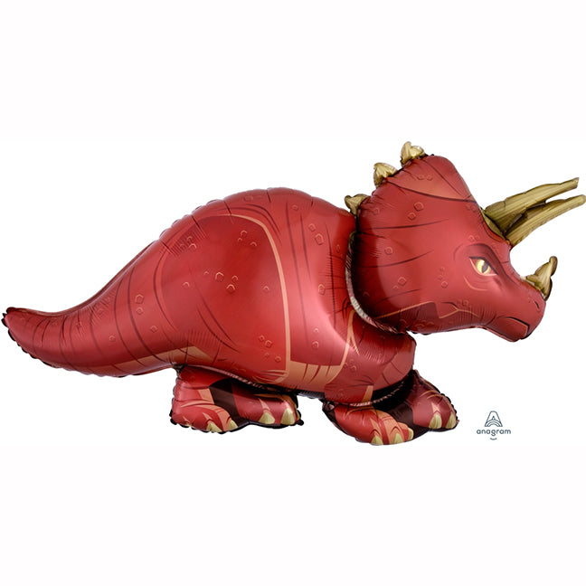 Balon foliowy z helem Dinozaur Triceratop, AM, 106x60 cm - Warsaw balloonmakers