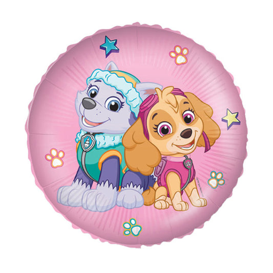 Balon foliowy z helem, okrągły, Procos, Paw Patrol, 46cm - Psi Patrol Skye And Everest