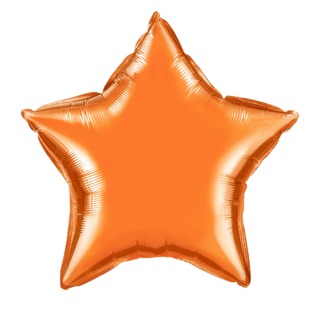 Balon foliowy z helem, pomarańczowy, 48cm - Gwiazdka