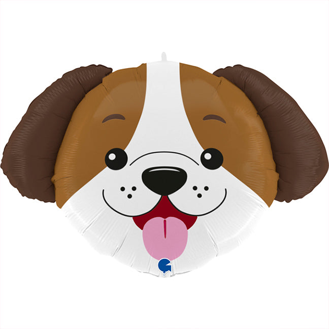 Balon foliowy z helem, Piesek, Grabo, 84cm - Dog Head