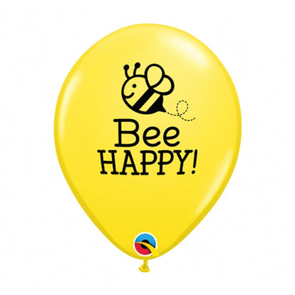 Balon lateksowy żółty Bee Happy, Qualatex