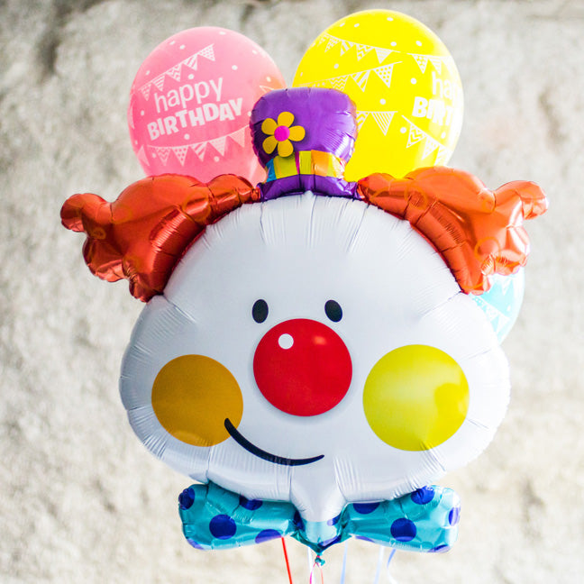 Balon foliowy z helem klaun, QL, 91cm - Warsaw balloonmakers