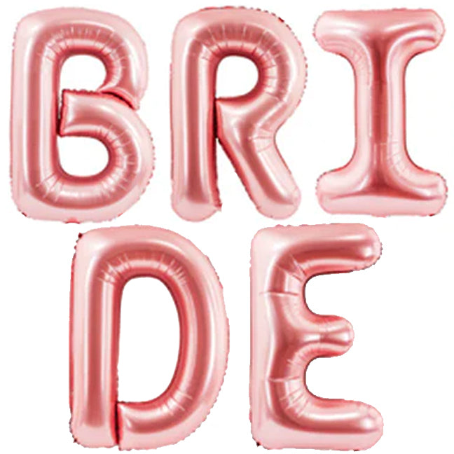 Zestaw liter, goldrose, PartyDeco, 86cm, latające - BRIDE