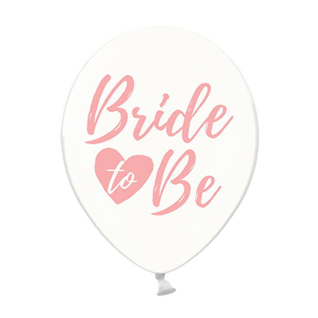 Balon lateksowy z helem, PD, przeźroczysty "Bride to be" różowy napis, konfetti - Warsaw balloonmakers