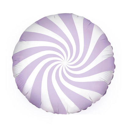 Balon foliowy z helem okrągły cukierek, fioletowy, 45cm - Warsaw balloonmakers