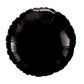 Balon foliowy z helem, czarny, 45cm - Okrągły