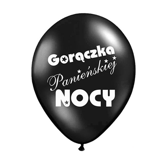 Balon lateksowy z helem, PD, Gorączka Panieńskiej Nocy, Pastel Black, 30cm - Warsaw balloonmakers