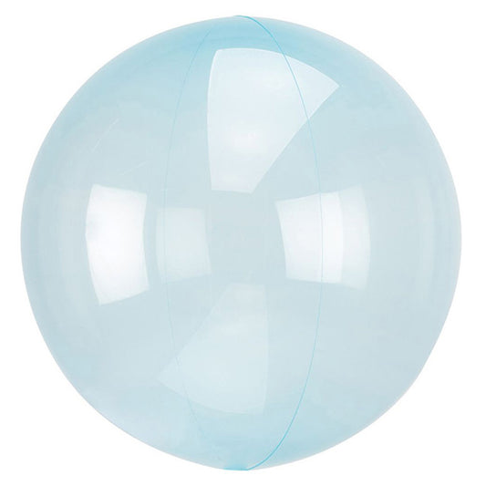Balon foliowy  z helem orbz transparentny niebieski, AM, 52 cm - Warsaw balloonmakers