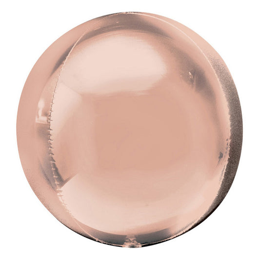 Balon foliowy z helem kula orbz, AM, różowe złoto - Warsaw balloonmakers