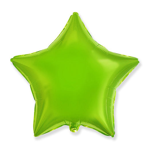 Balon foliowy z helem Gwiazdka, FX, zielone jabłuszko, 48cm - Warsaw balloonmakers