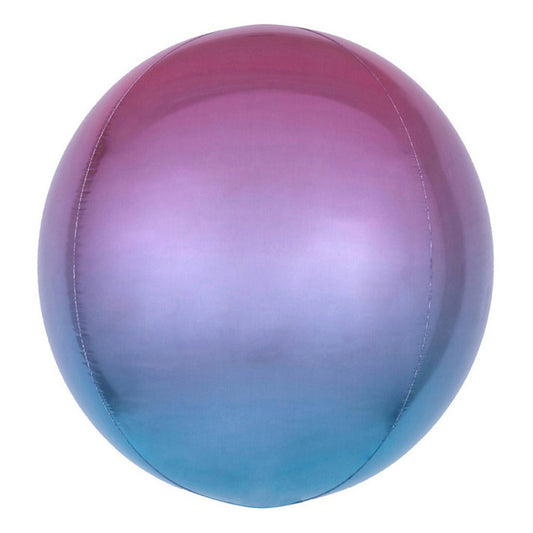 Balon foliowy z helem Kula ombre, AM, niebieski- liliowy - Warsaw balloonmakers