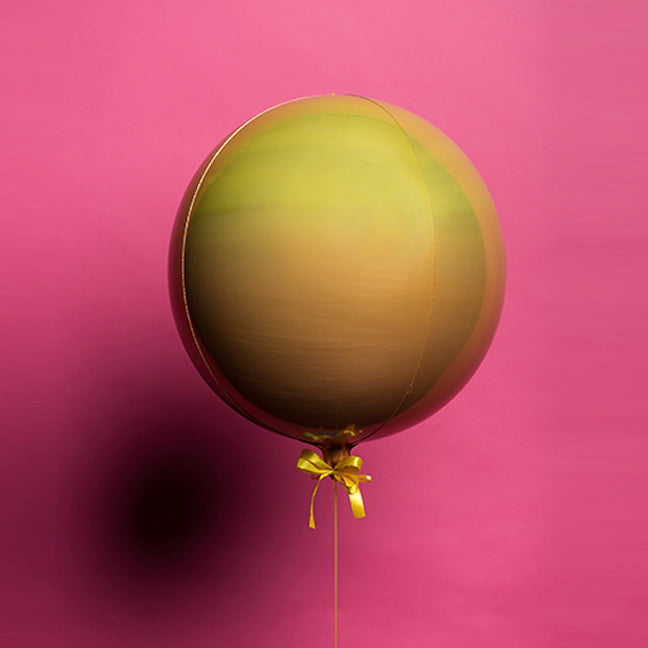 Kula żółta balon foliowy 3D, ORBZ, Anagram Warsaw BalloonMakers