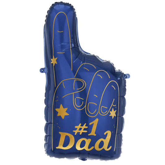 Balon foliowy z helem, łapa kibica, PartyDeco, 86cm - Dad #1