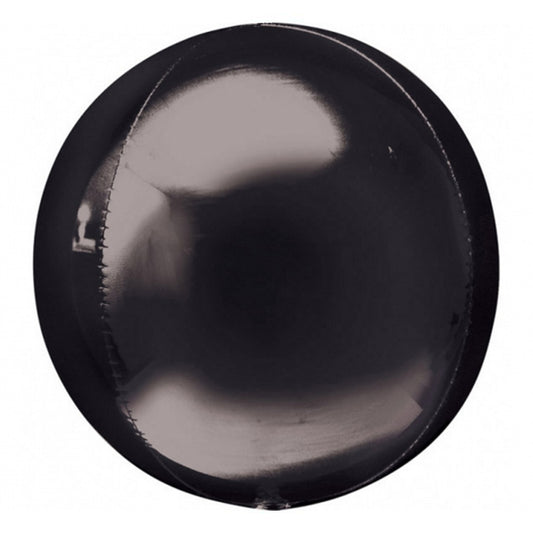 Balon foliowy z helem Kula czarny, AM, 38cm - Warsaw balloonmakers