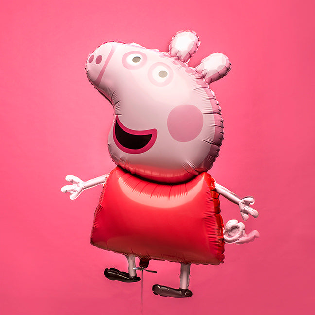 Balon foliowy z helem, Grabo, 91cm - Świnka Peppa Pig