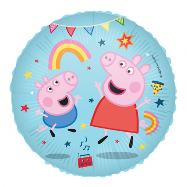 Balon foliowy z helem, okrągły, Procos, 45cm - Peppa Pig Messy Play