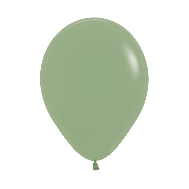 Balon lateksowy z helem, Sempertex, 30cm - Eucalyptus