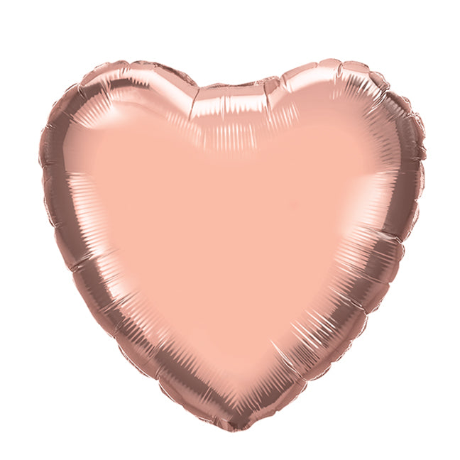 Balon foliowy z helem serce, PD, różowe złoto, 45cm - Warsaw balloonmakers