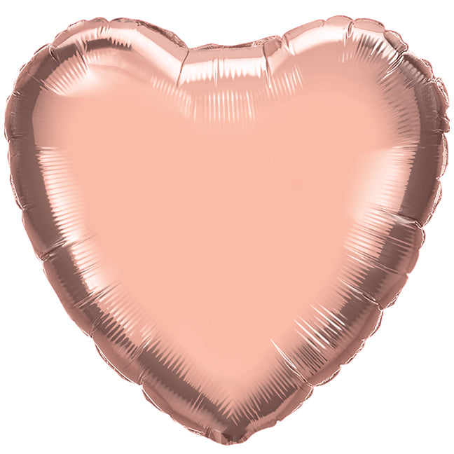 Balon foliowy z helem serce XXL, PD, różowozłoty, 72x73cm - Warsaw balloonmakers