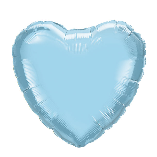 Serce Balon foliowy z helem, niebieskim, PartyDeco, 45cm
