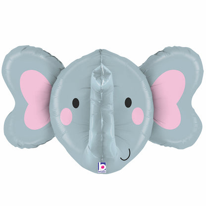 Balon foliowy z helem, przestrzenny, Grabo, 86cm - Słoń 3D