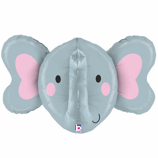 Balon foliowy z helem, przestrzenny, Grabo, 86cm - Słoń 3D